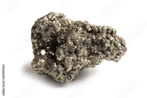 Foto Raw cluster of pyrite - collection and magic concept