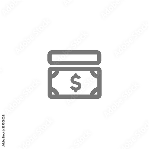 Deposite icon outline vector design