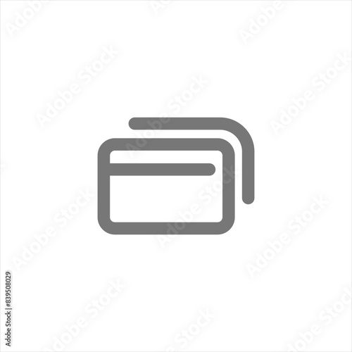 Debit card icon outline vector design