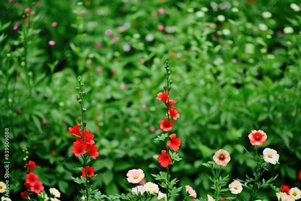 Obraz premium A vibrant summer garden in full bloom