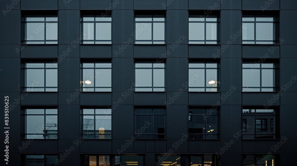 Obraz premium Urban Elegance: Minimalist Skyscraper in Monochrome