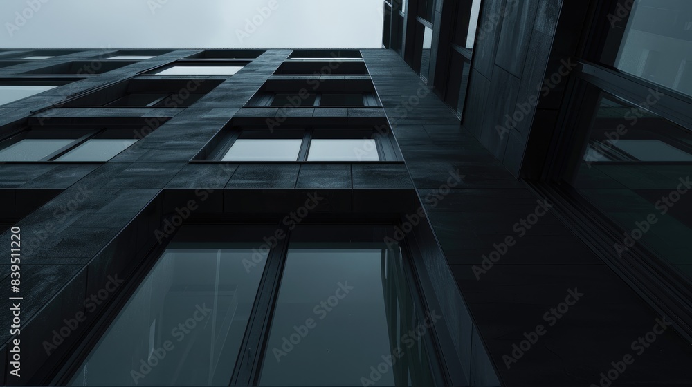 Urban Elegance: Minimalist Skyscraper in Monochrome Urban Elegance: Minimalist Skyscraper in Monochrome