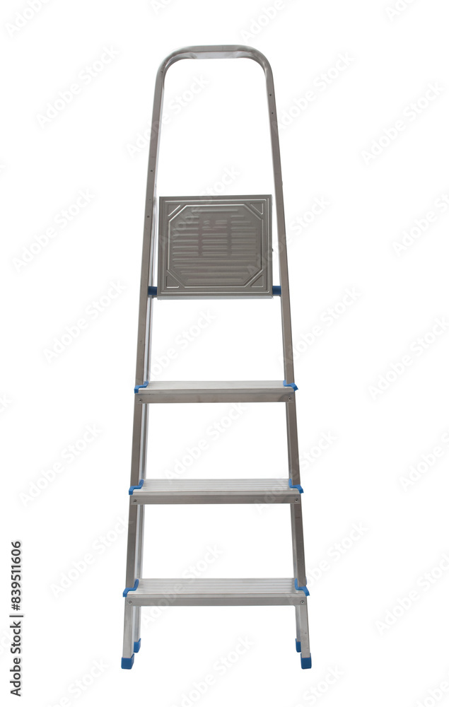 Metal stepladder isolated on a white background Metal stepladder isolated on a white background