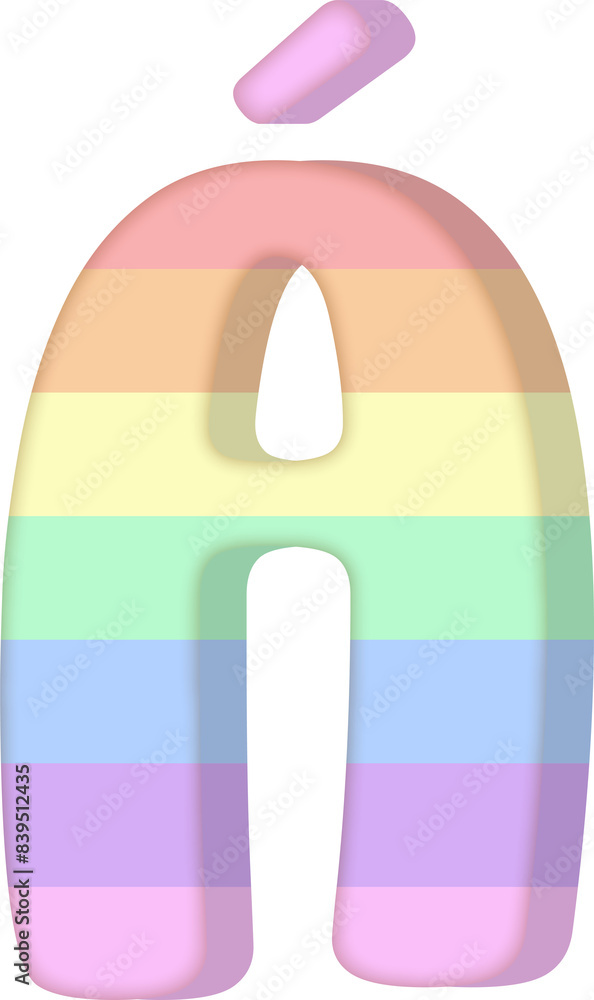 Uppercase Letter Á colorful alphabet Uppercase Letter Á colorful alphabet