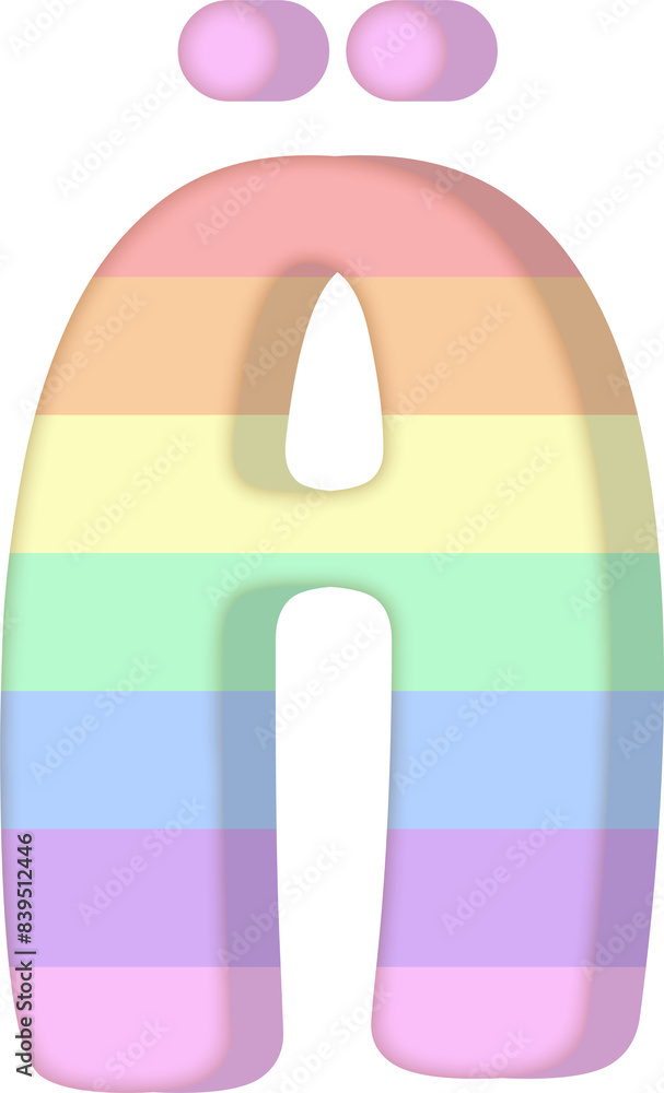 Uppercase Letter Ä colorful alphabet Uppercase Letter Ä colorful alphabet