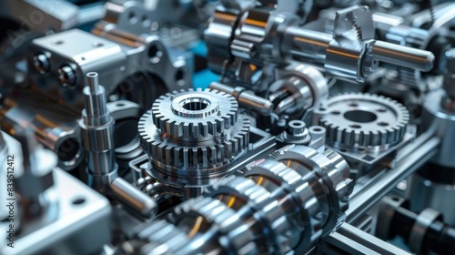 An industrial machine with many gears and cogs.