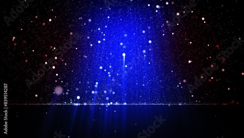 blue particle falling background Loop photo