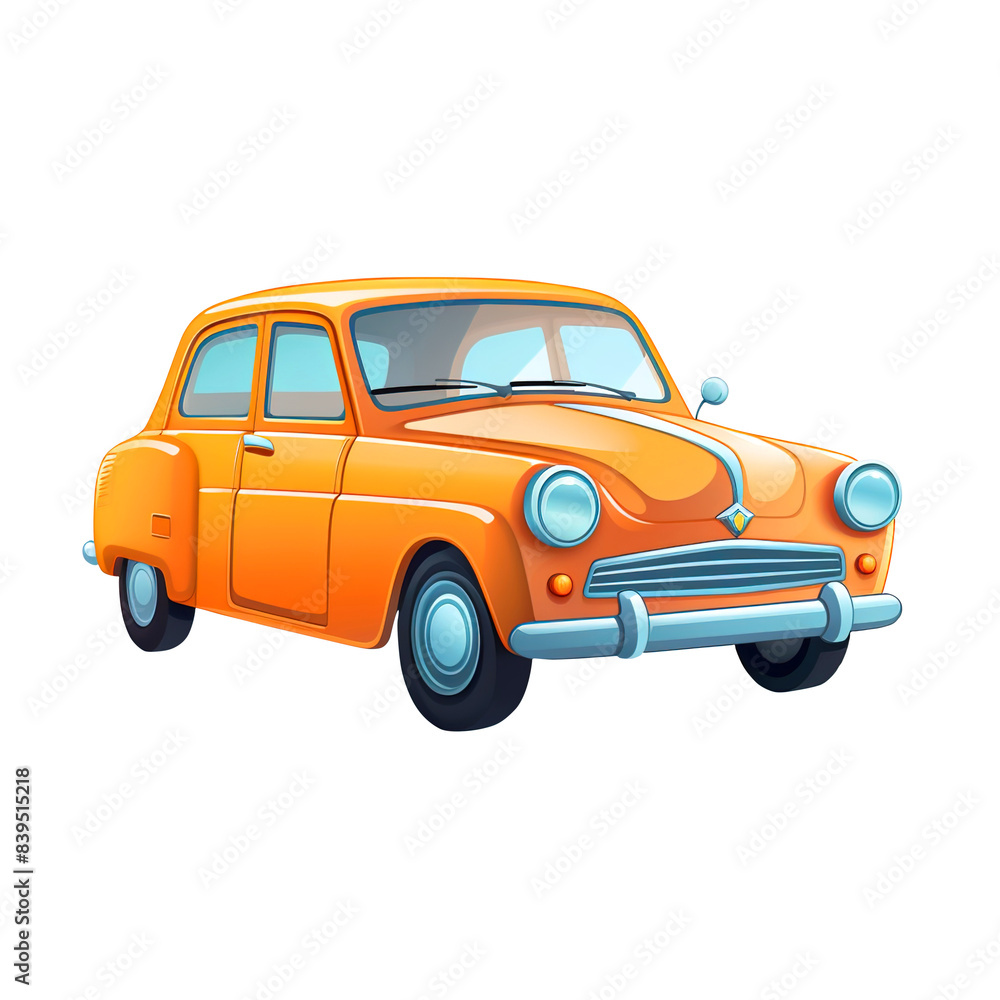 Cartoon old car 3d Illustration, isolated on transparent background Remove png, Clipping Path, pen tool Cartoon old car 3d Illustration, isolated on transparent background Remove png, Clipping Path, pen tool