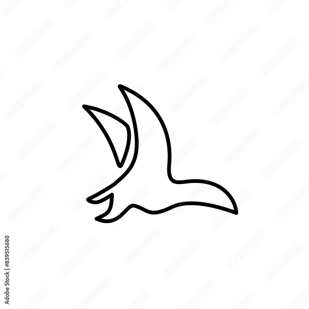 Fototapeta premium Dinosaur Thin Line Icon