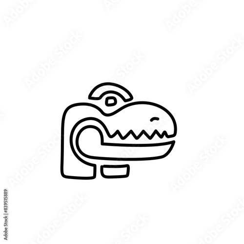 Dinosaur Thin Line Icon