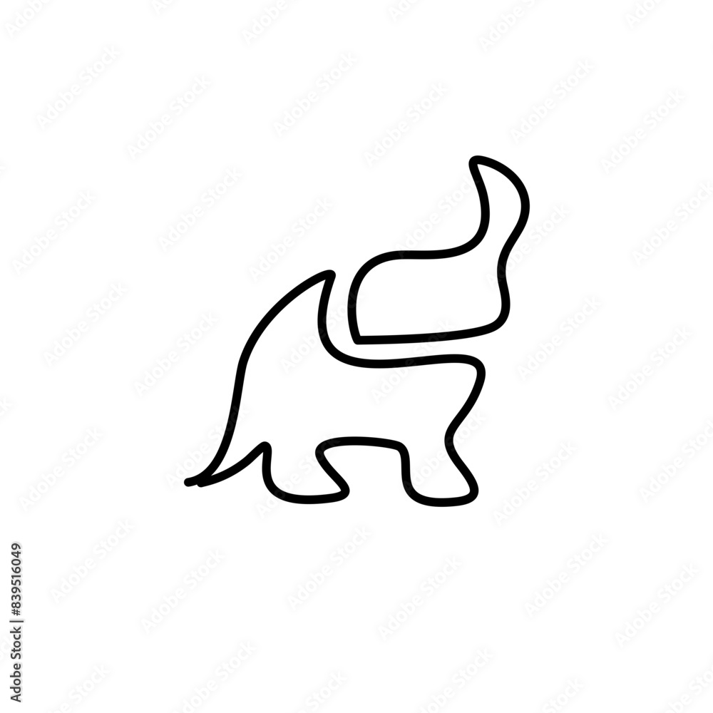 Dinosaur Thin Line Icon Dinosaur Thin Line Icon