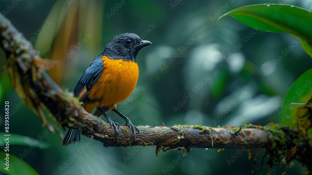 Trogon - Bird In Jungle, Colorful Bird, Nature Photography, Unique Animals, Rainforest Scene Trogon - Bird In Jungle, Colorful Bird, Nature Photography, Unique Animals, Rainforest Scene