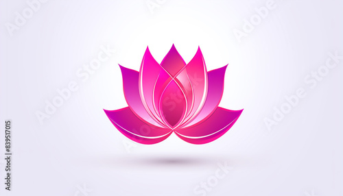 lotus flower beauty logo design vector