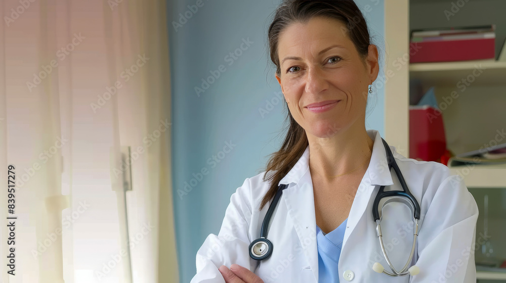 Doctor with Confidence and Professionalism in Her Work Environment Doctor with Confidence and Professionalism in Her Work Environment