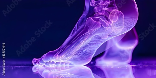 Foot conditions hallux valgus plantar fasciitis heel spur related to joint diseases. Concept Foot conditions, Hallux valgus, Plantar fasciitis, Heel spur, Joint diseases photo