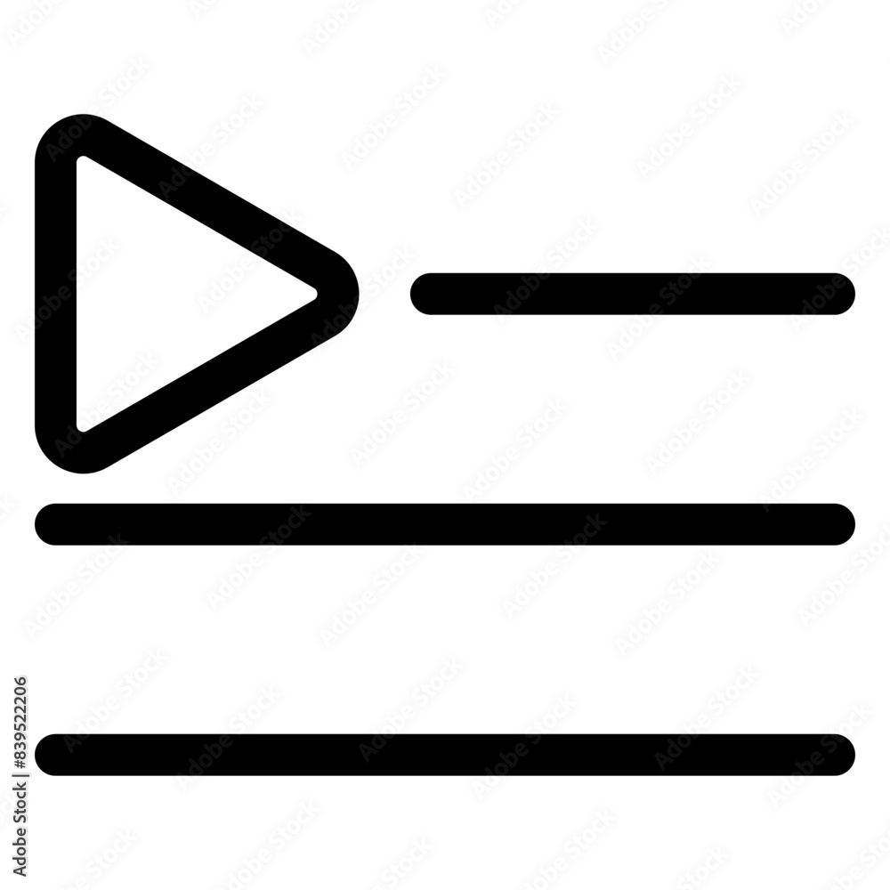 play list line icon vector illustration isolated on white background play list line icon vector illustration isolated on white background