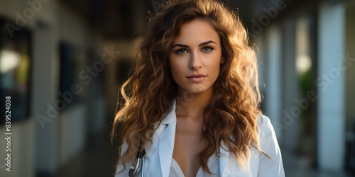 Wallpaper Mural Female doctor in training at hospital. Concept Medical Education, Female Doctors, Hospital Environment, Doctor in Training, Healthcare Professionals Torontodigital.ca