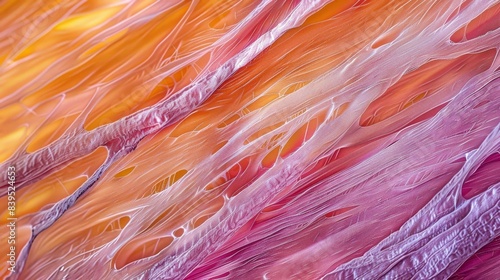 A microscopic image of a tendon reveals the distinct arrangement of parallel collagen fibers essential for withstanding the significant forces exerted during muscle contraction © Justlight
