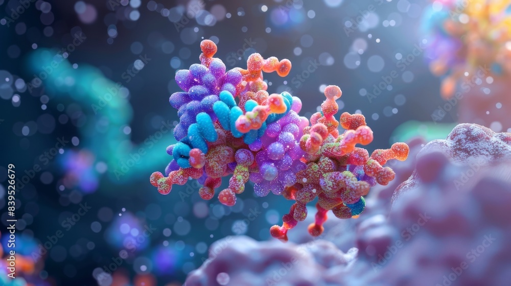 A zoomedin view of a Gprotein coupled receptor with its binding site exposed and waiting for a ligand to initiate signaling A zoomedin view of a Gprotein coupled receptor with its binding site exposed and waiting for a ligand to initiate signaling