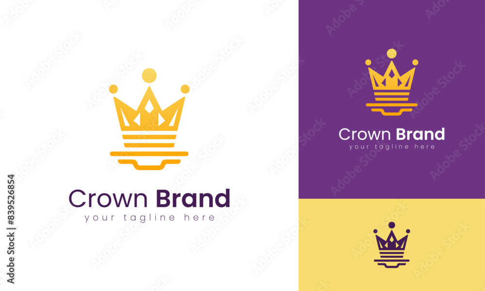Fototapeta premium Crown logo design for your brand and graphic needs.