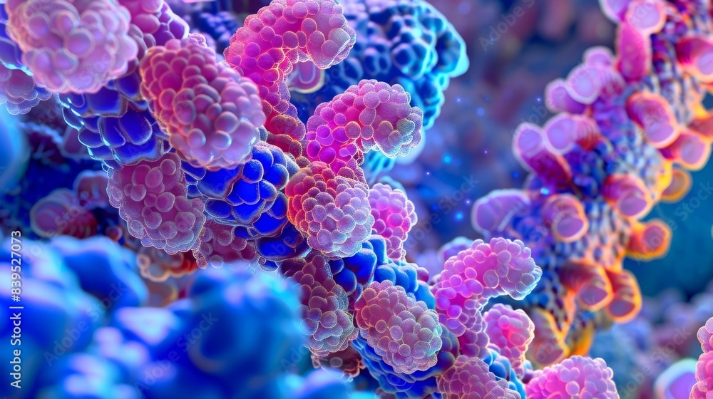 A series of closeup images of chromatin structure with varying levels of compaction illustrating the effects of epigenetic modifications on DNA packaging and accessibility for gen A series of closeup images of chromatin structure with varying levels of compaction illustrating the effects of epigenetic modifications on DNA packaging and accessibility for gen