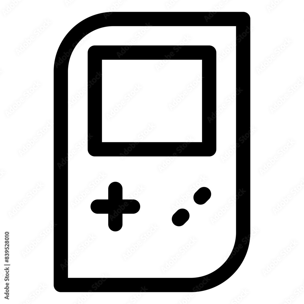 game boy line icon vector illustration isolated on white background game boy line icon vector illustration isolated on white background