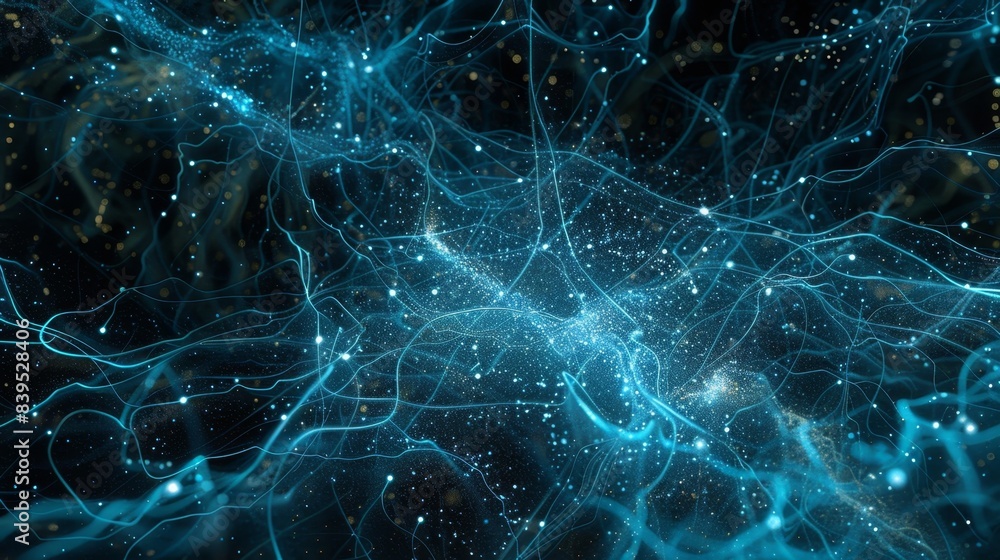 A zoomedin image of the branching microtubule network aiding in the distribution of chromosomes during cell division A zoomedin image of the branching microtubule network aiding in the distribution of chromosomes during cell division
