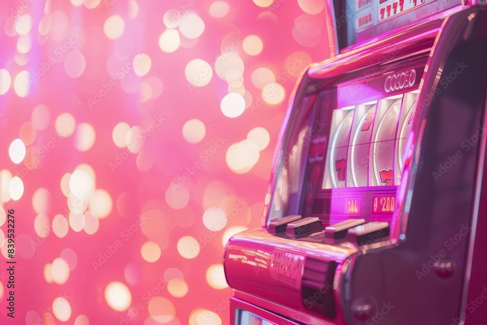 Pink casino slot machine, jackpot