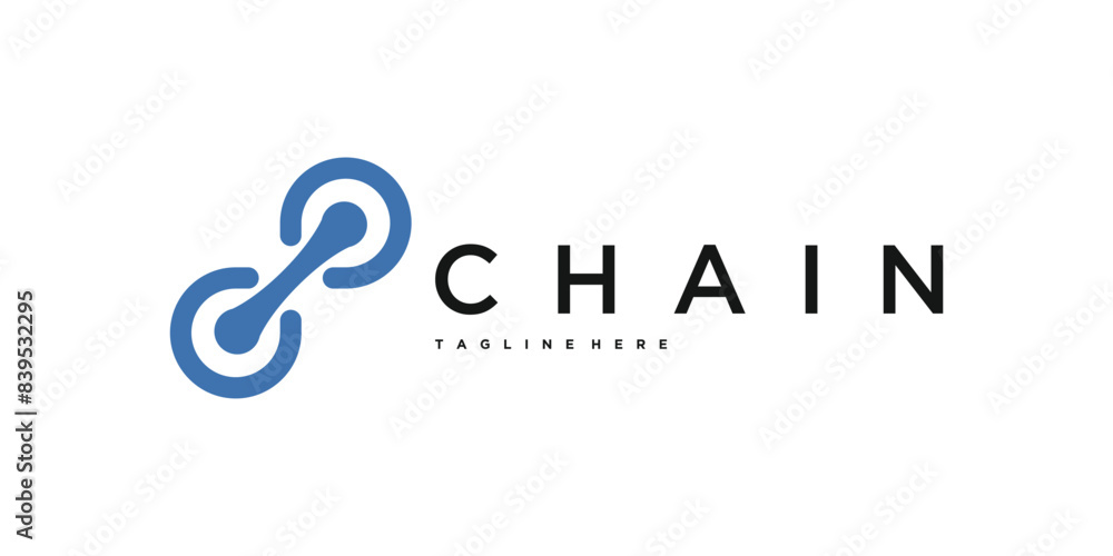 Fototapeta premium Modern chain logo design. Premium Vector