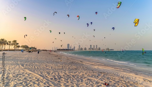 Kites Soaring at Kite Beach: A Surfer's Paradise in Dubai