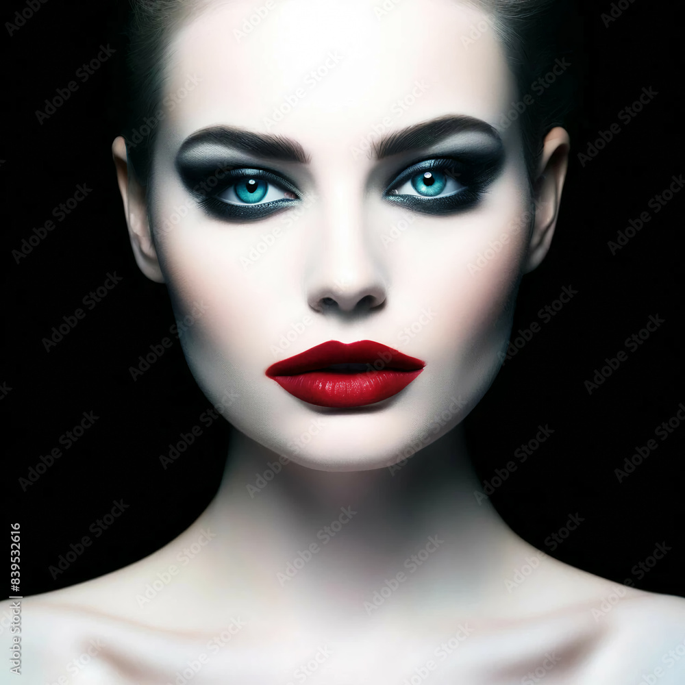 Naklejka premium portrait of a woman with make up