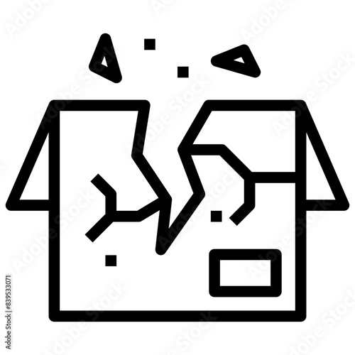 PACKAGE,Broken,open,box.svg