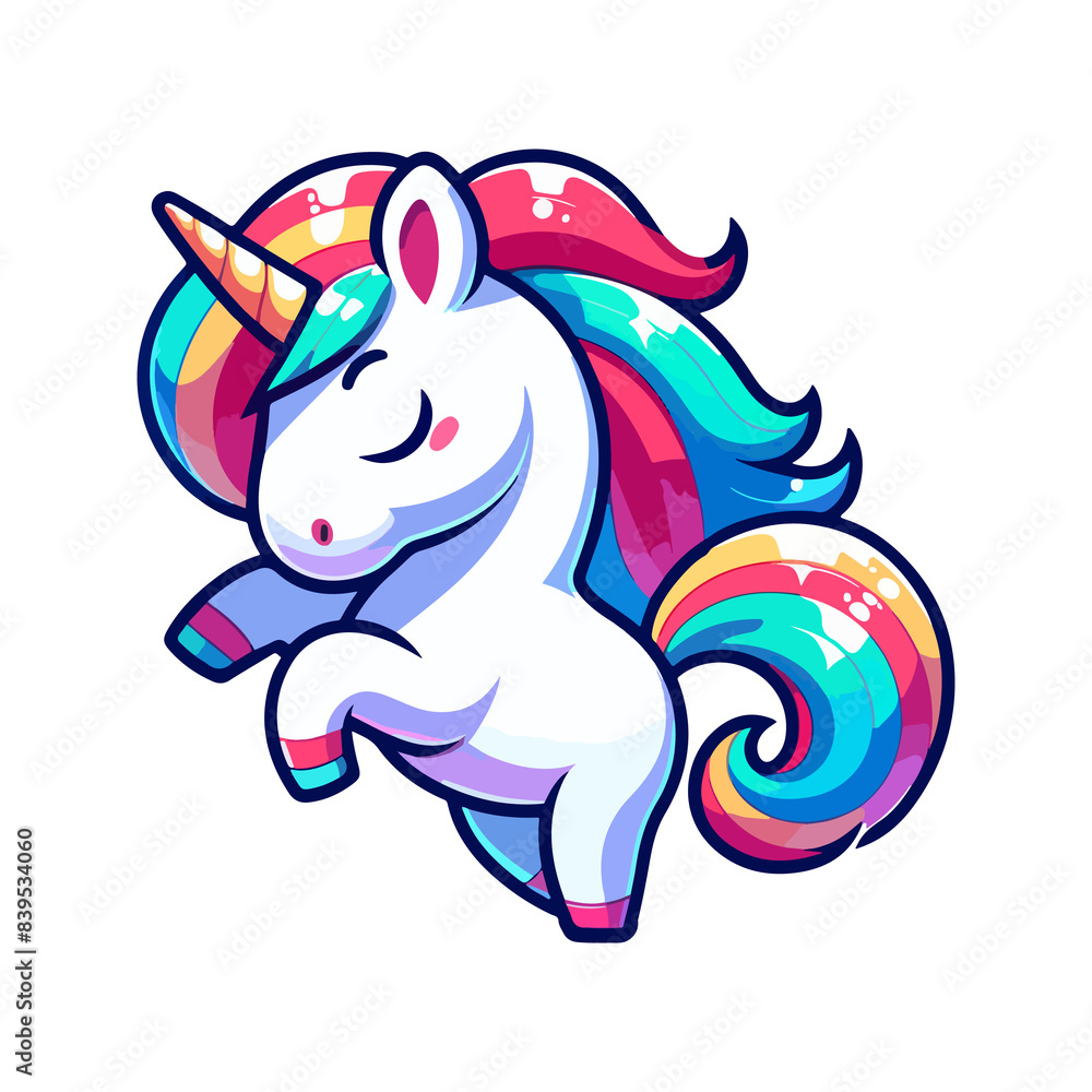 cute dancing unicorn icon character cute dancing unicorn icon character