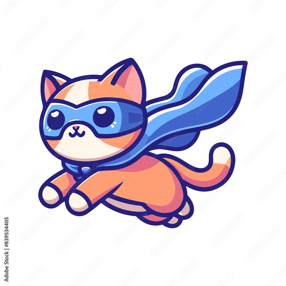 cute cat hero icon character cute cat hero icon character