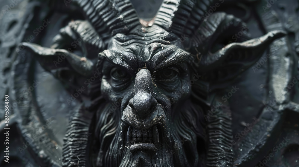 Ancient engravings of demons. Worship of evil forces Ancient engravings of demons. Worship of evil forces