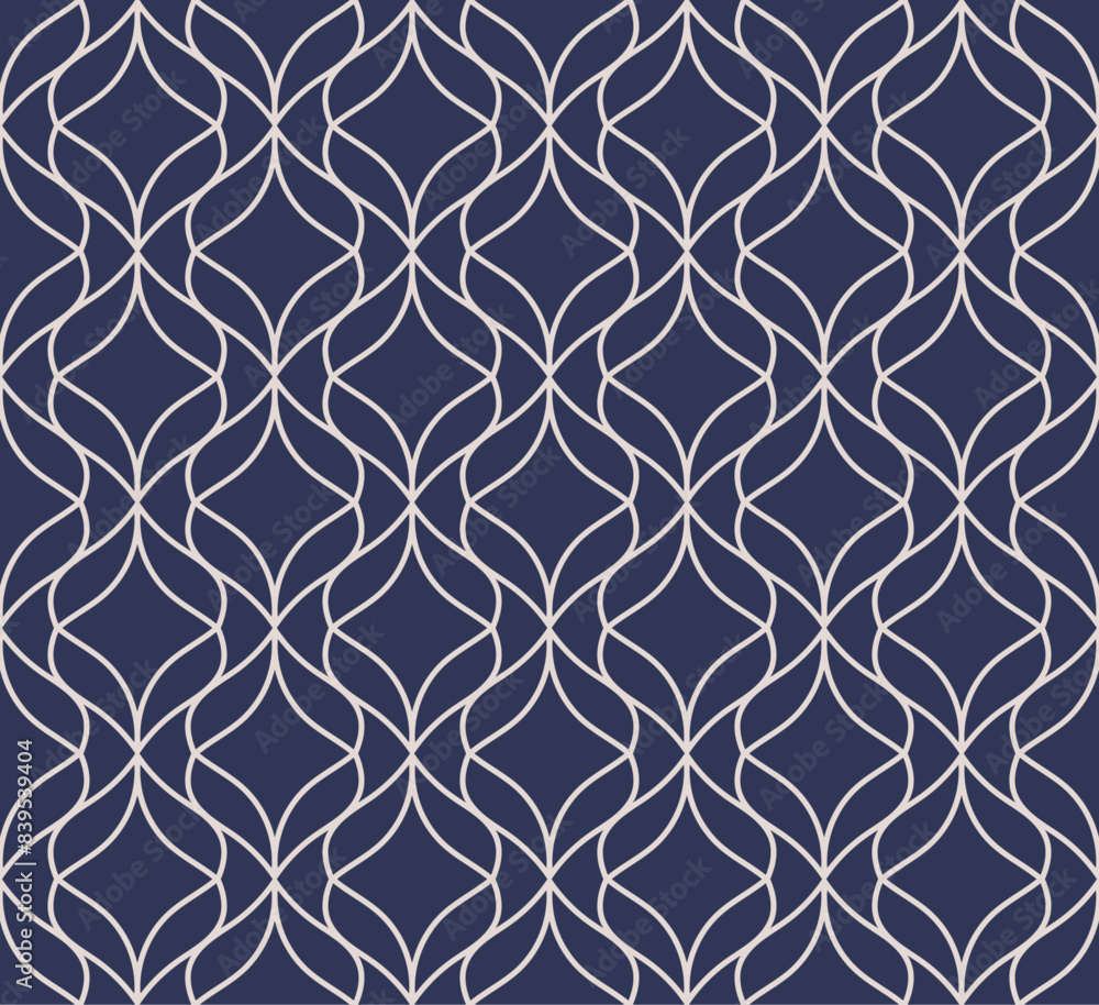 Fototapeta premium Classic art deco vector seamless pattern. Abstract vintage background. Geometric damask texture.