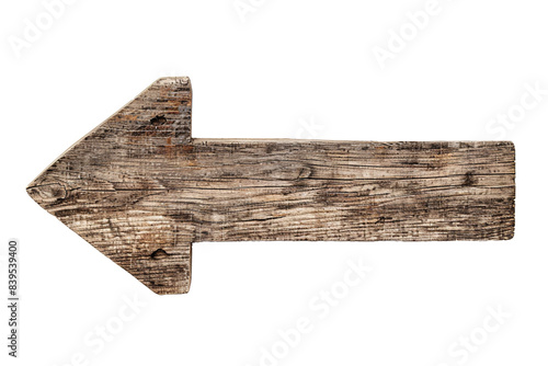blank old wooden arrow sign board