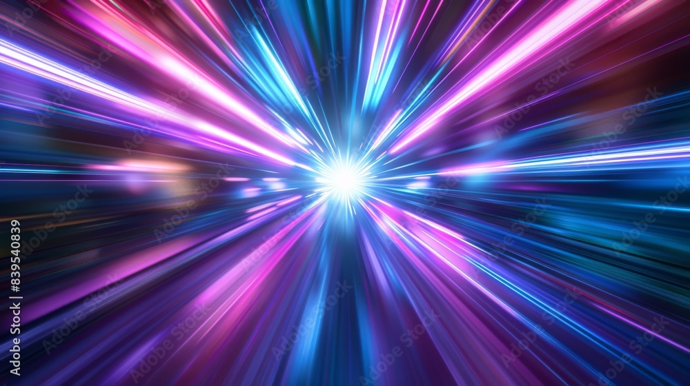 Vibrant light streaks in pastel hues zooming towards a central point, creating a sci-fi warp speed effect. Vibrant light streaks in pastel hues zooming towards a central point, creating a sci-fi warp speed effect.