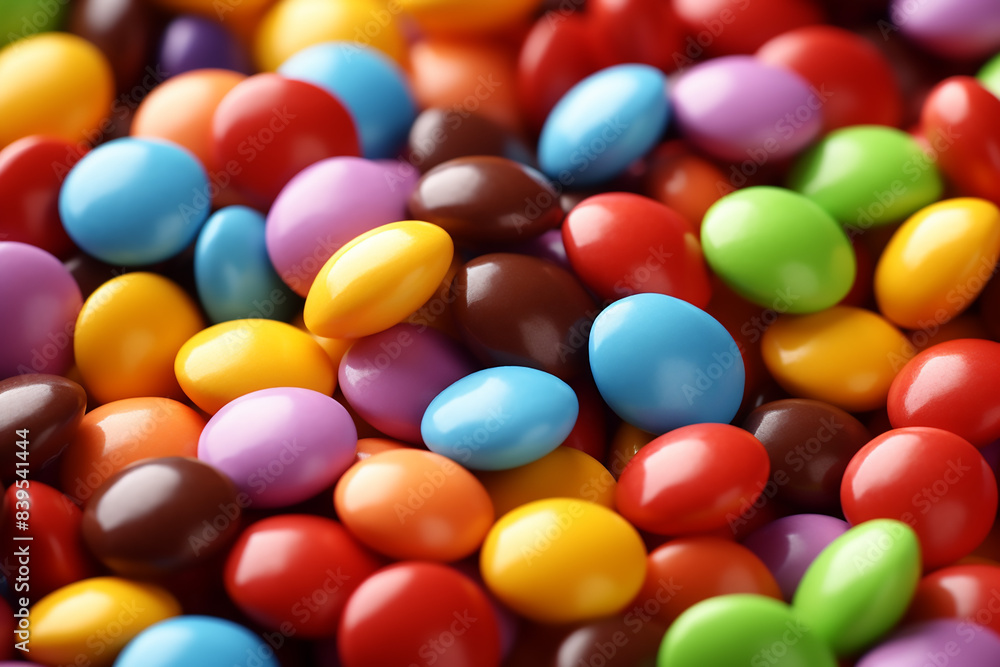 Background of chocolate candy with colored glaze Background of chocolate candy with colored glaze