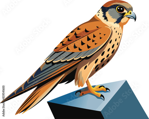 American kestrel birds vector illustration