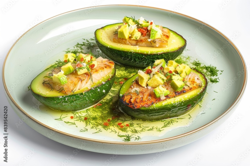 Savory Avocado and Red Snapper Medley with Rum-Infused Butter Savory Avocado and Red Snapper Medley with Rum-Infused Butter