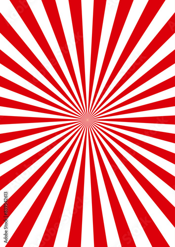 集中線　紅白　背景　赤と白