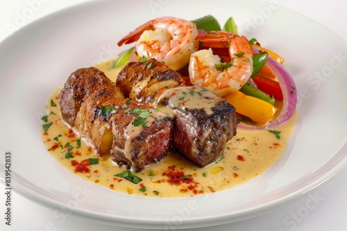 Cajun Surf and Turf: Tantalizing Seared Beef and Succulent Shrimp