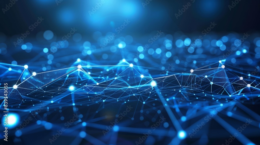 Blue futuristic networking technology vector - Blue futuristic networking technology vector -