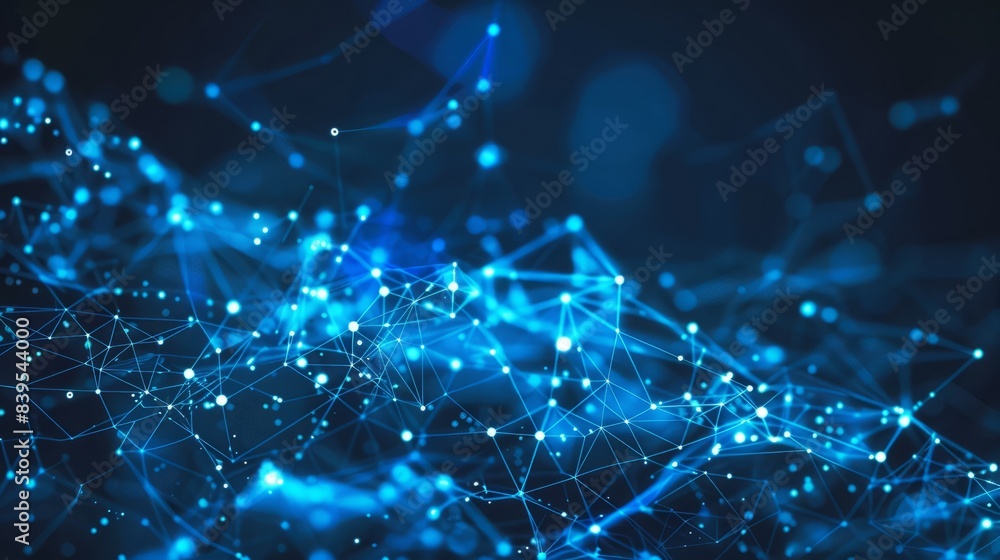 Blue futuristic networking technology vector - Blue futuristic networking technology vector -