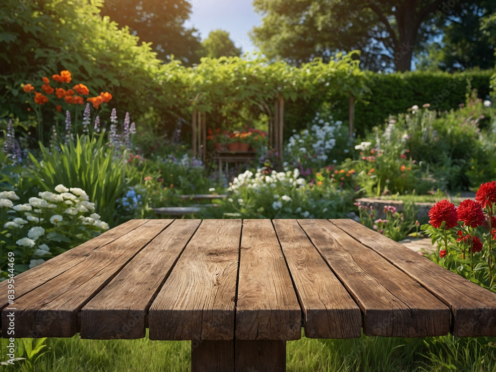 Fototapeta premium table in garden