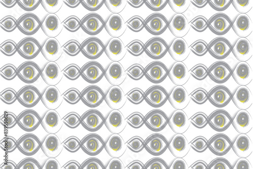 Seamless Pattern with hand drawn different eyes, yellowish.