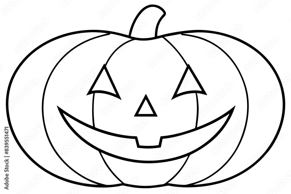 pumpkin line art cartoon silhouette vector illustration pumpkin line art cartoon silhouette vector illustration