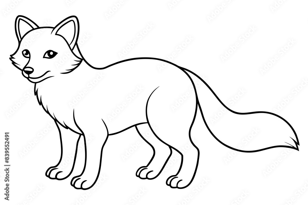 fox line art silhouette vector illustration fox line art silhouette vector illustration