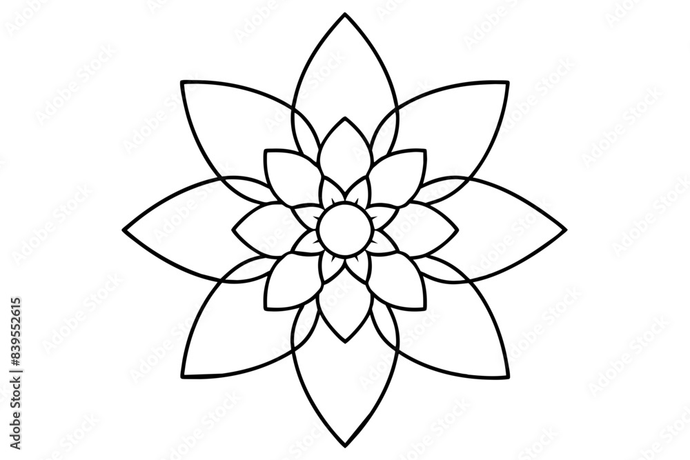 flower line art silhouette vector illustration flower line art silhouette vector illustration